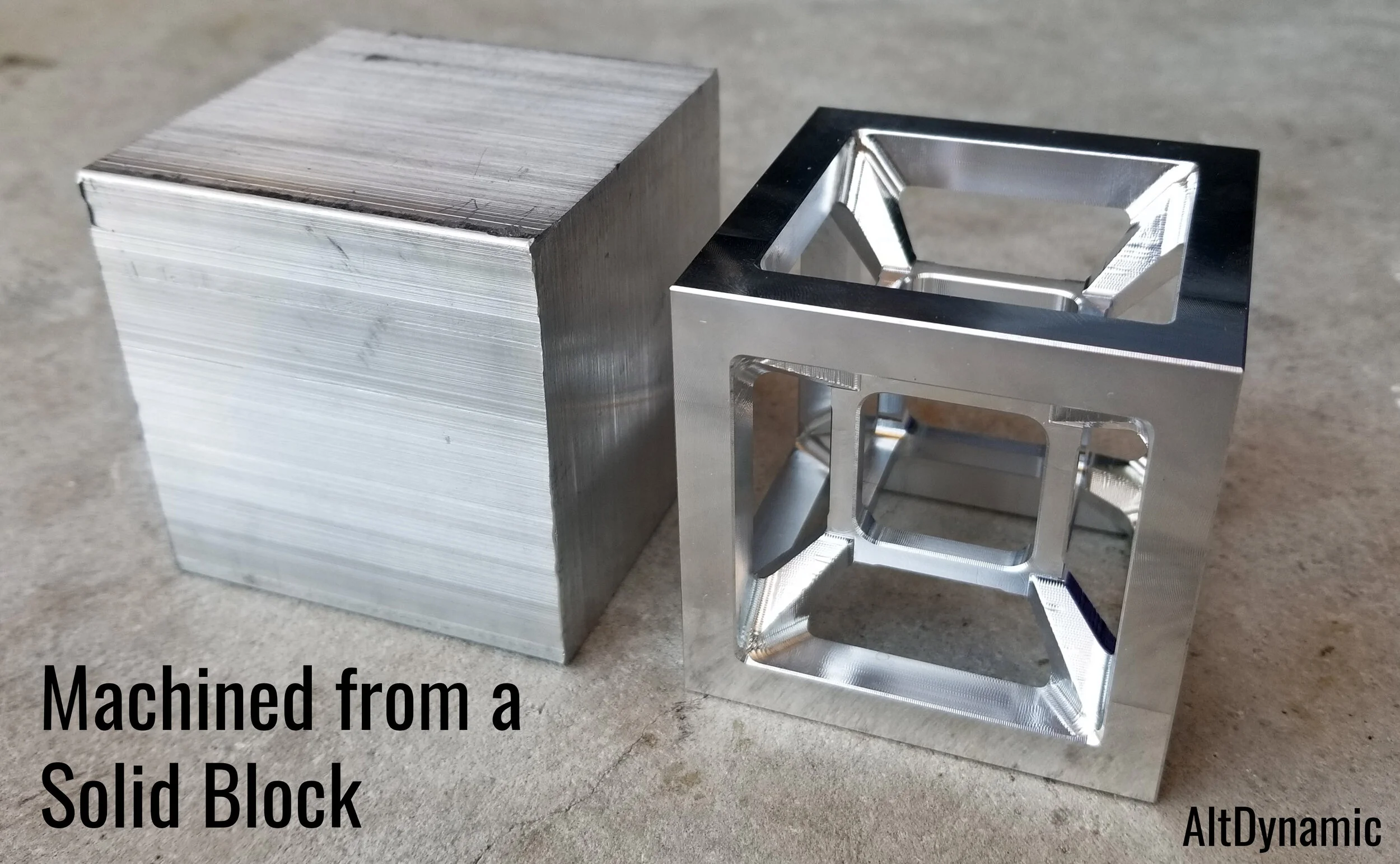 Machined Solid Cube — AltDynamic